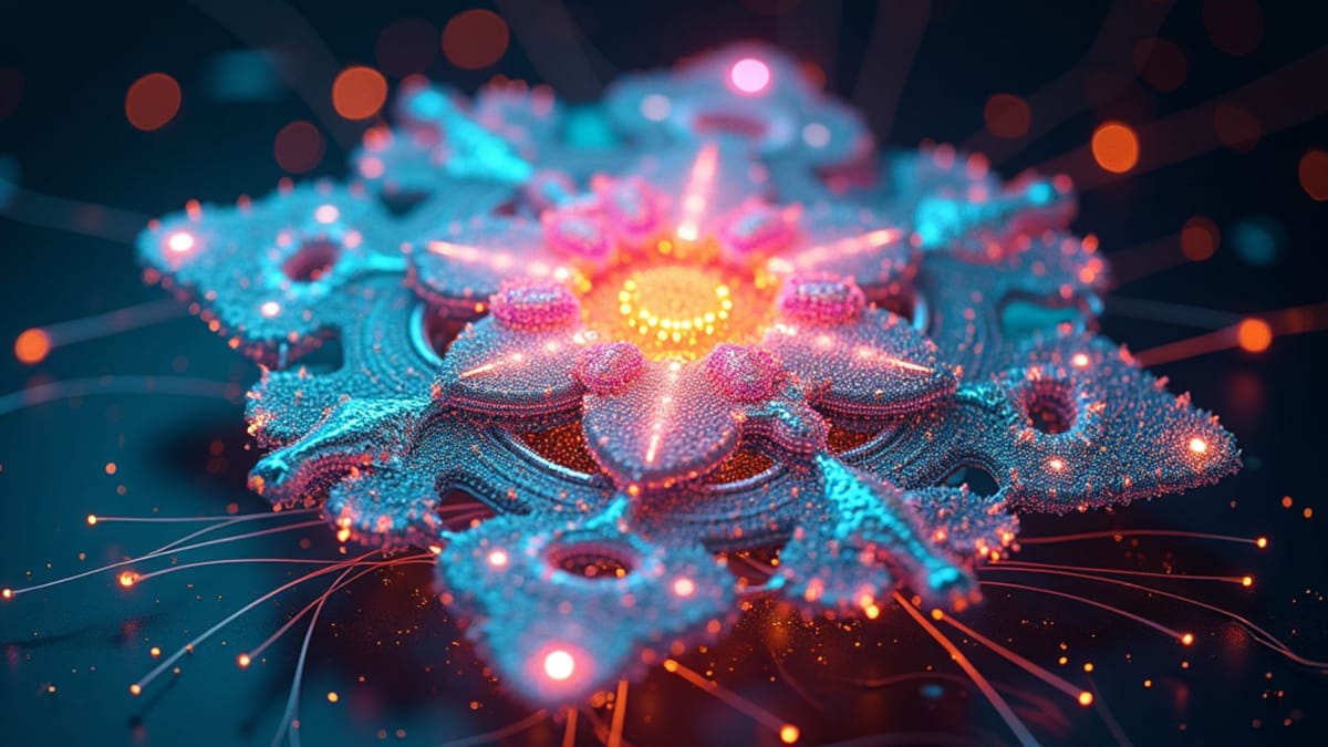 Holographic AI weather forecasting system with iridescent fractals visualizing renewable energy predictions through prismatic data flows | #AIMeteorology
