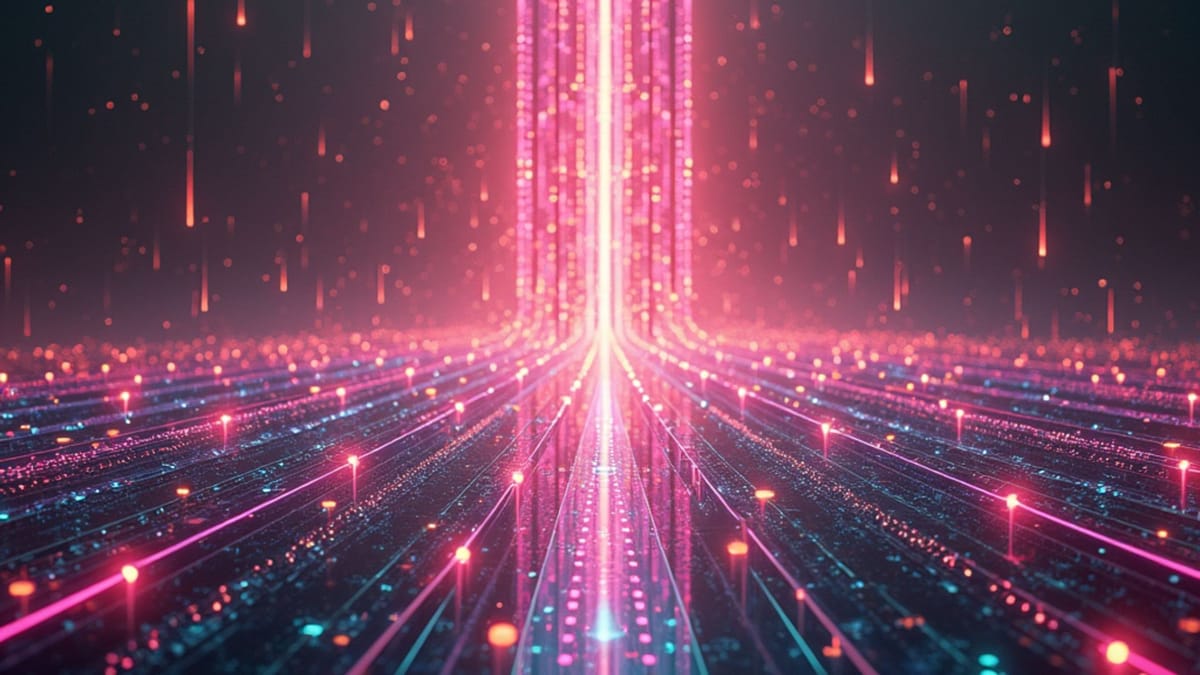Crystalline AI infrastructure with prismatic neural pathways representing technological sovereignty and national digital autonomy