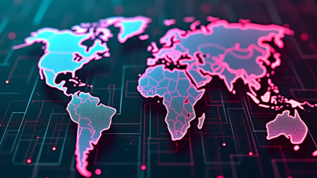 Digital sovereignty: AI infrastructure mesh with prismatic flows representing national technological independence #AIStrategy #DigitalColonization