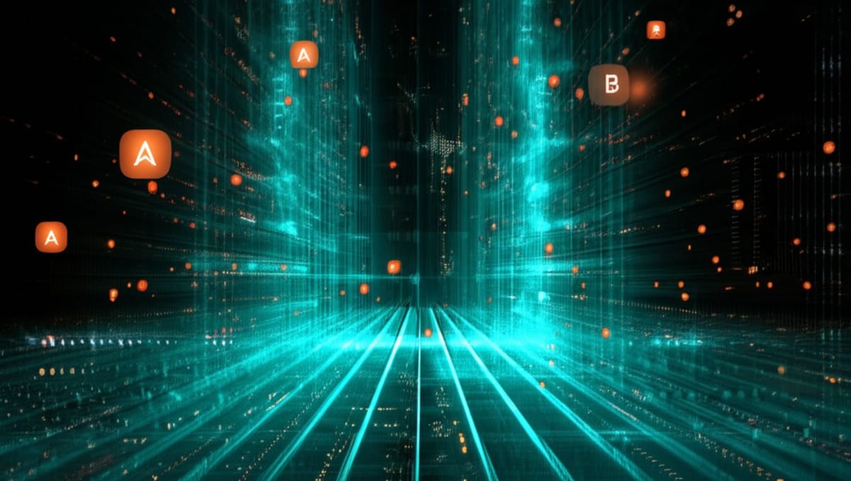 Holographic AI data analysis interface showing error patterns with prismatic lighting, visualizing effective measurement in AI development