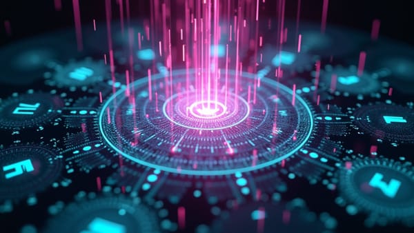 Holographic interface showing app data bypassing developer control - Apple Intelligence faces ecosystem resistance from developers concerned about AI integration