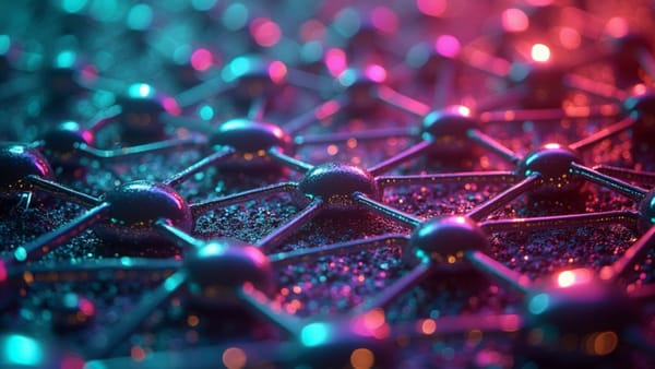 Iridescent network visualization of AI democratizing workplace expertise through hierarchical flattening and knowledge accessibility | generative AI research