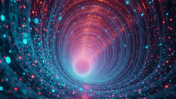Futuristic neural network hitting data ceiling visualizes AI limitations; LeCun warns scaling LLMs won't reach human intelligence