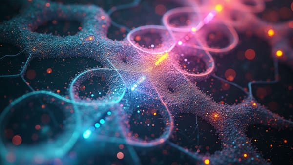 Neural lattice visualization of Meta's JEPA AI architecture with prismatic pathways and holographic depth representing abstract knowledge #AI #MachineLearning