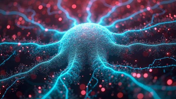 Prismatic neural infrastructure with sovereign AI nodes and iridescent data flows representing national AI capabilities and economic implications
