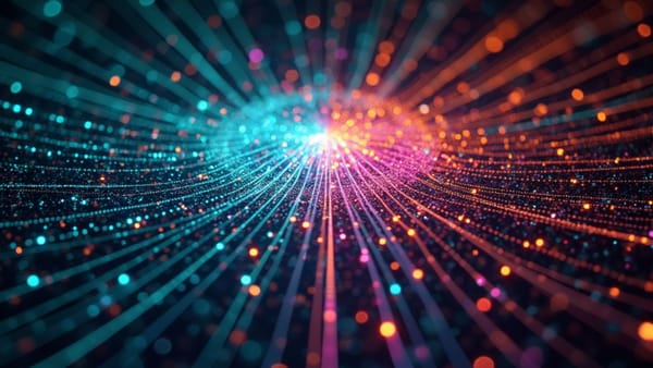 Neural pathway visualization showing AI reasoning steps with prismatic light connecting conceptual nodes in cybernetic aesthetic | AI cognition research